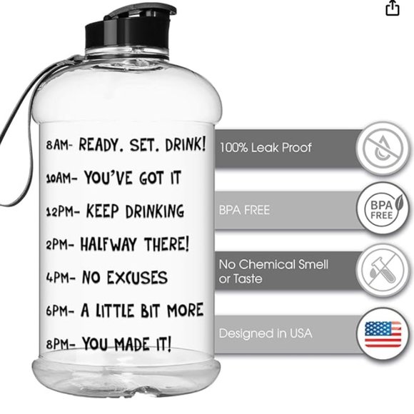 HydroMATE - 64 oz. (Half Gallon) BPA Free Plastic Bottle - Picture 2 of 10